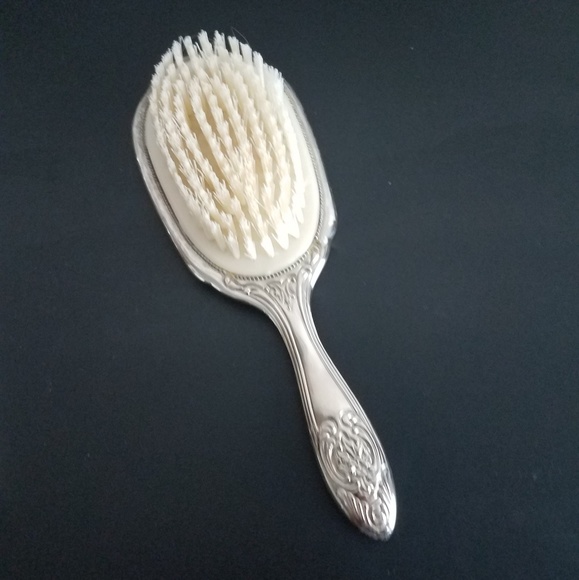 Vintage Silver-Plated Vanity Brush and Comb - Picture 3 of 4